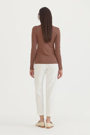 Basic Örme rayon karışımlı Bluz - Kahve
