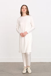 Basic Penye Tunik - Ekru