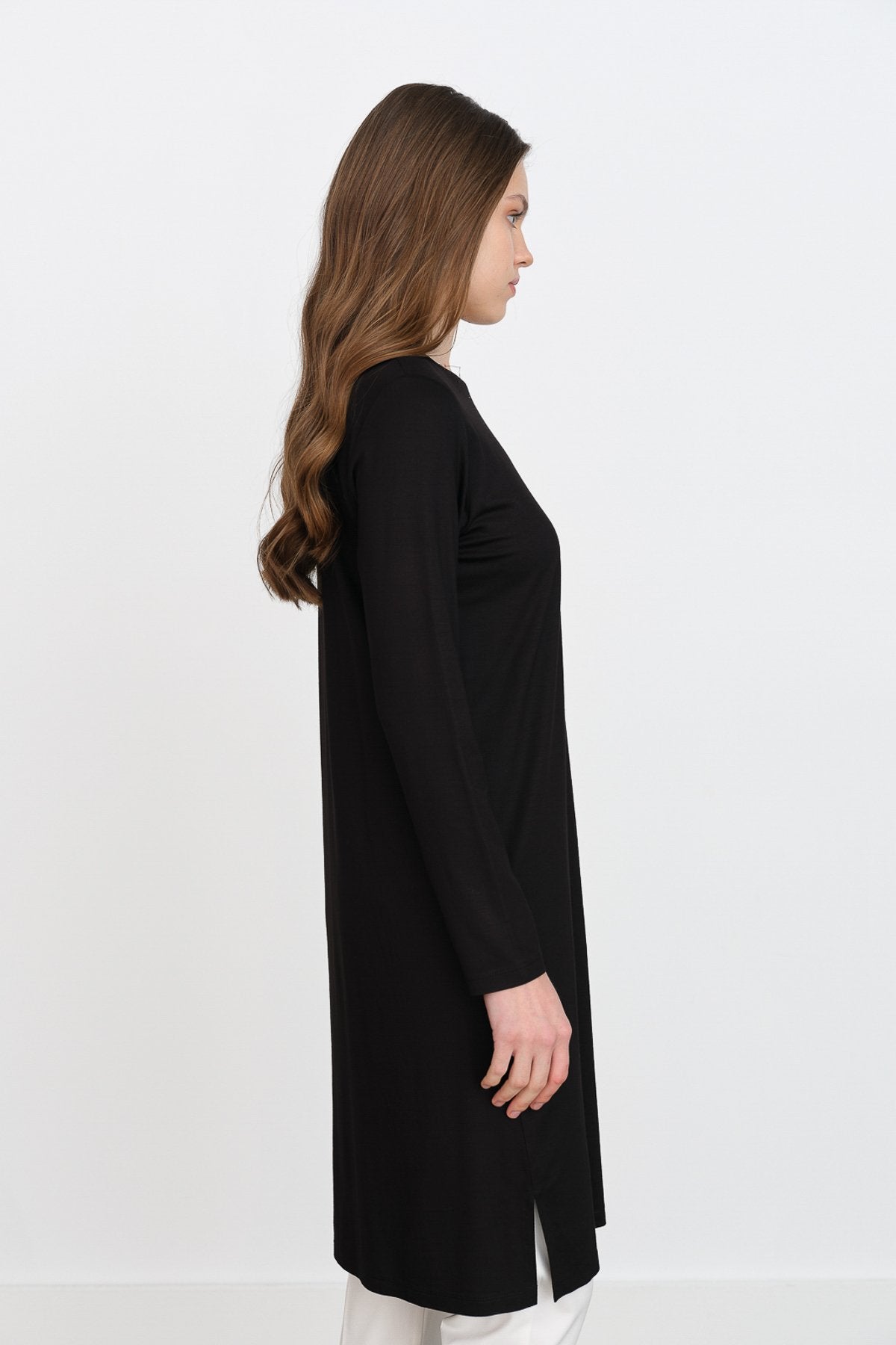 Basic Penye Tunik - Siyah