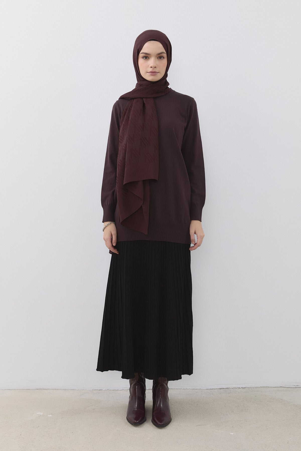 Basic Triko Tunik - Kahve
