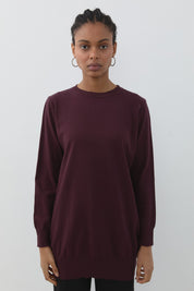 Basic Triko Tunik - Mürdüm