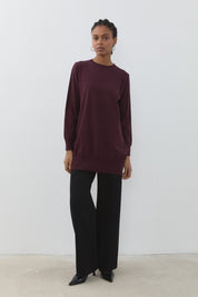 Basic Triko Tunik - Mürdüm