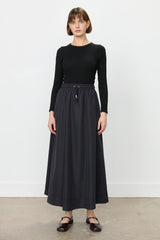 Waist Tie Detail Skirt - Black