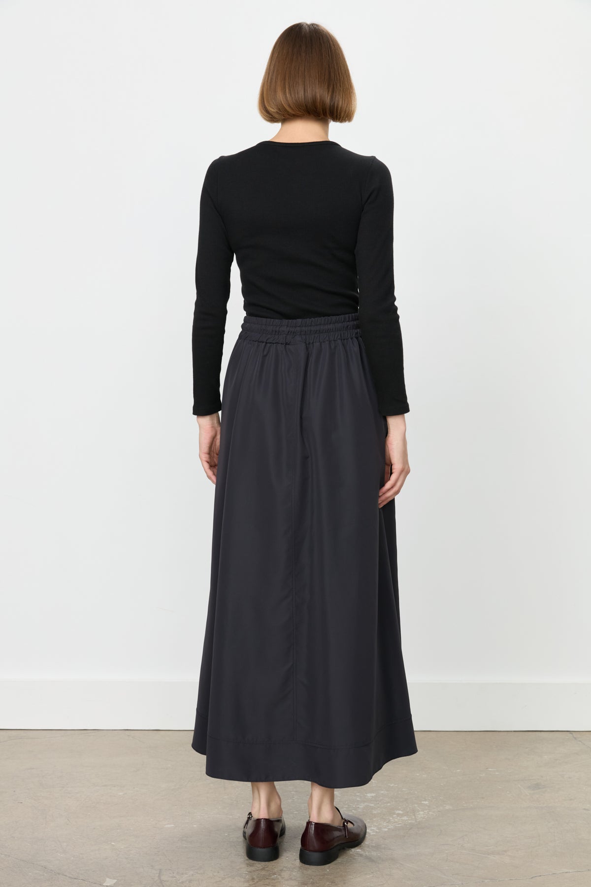 Waist Tie Detail Skirt - Black