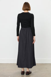 Waist Tie Detail Skirt - Black