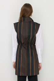 Gathered Waist Vest - Black