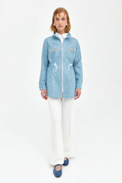 Button-Waisted Trousers with Ironing Marks - Ecru