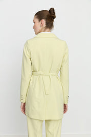 Belted Blazer Jacket - Pistachio Green