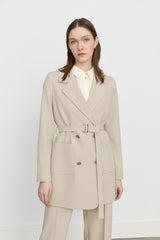 Belted Blazer Jacket - Stone
