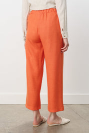 Beli Lastikli Bol Paça Pantolon - Oranj