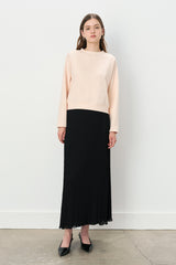 Elastic Waist Crash Skirt - Black