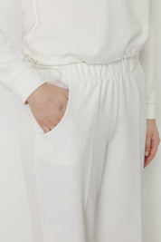 Beli Lastikli Culotte Pantolon - Ekru