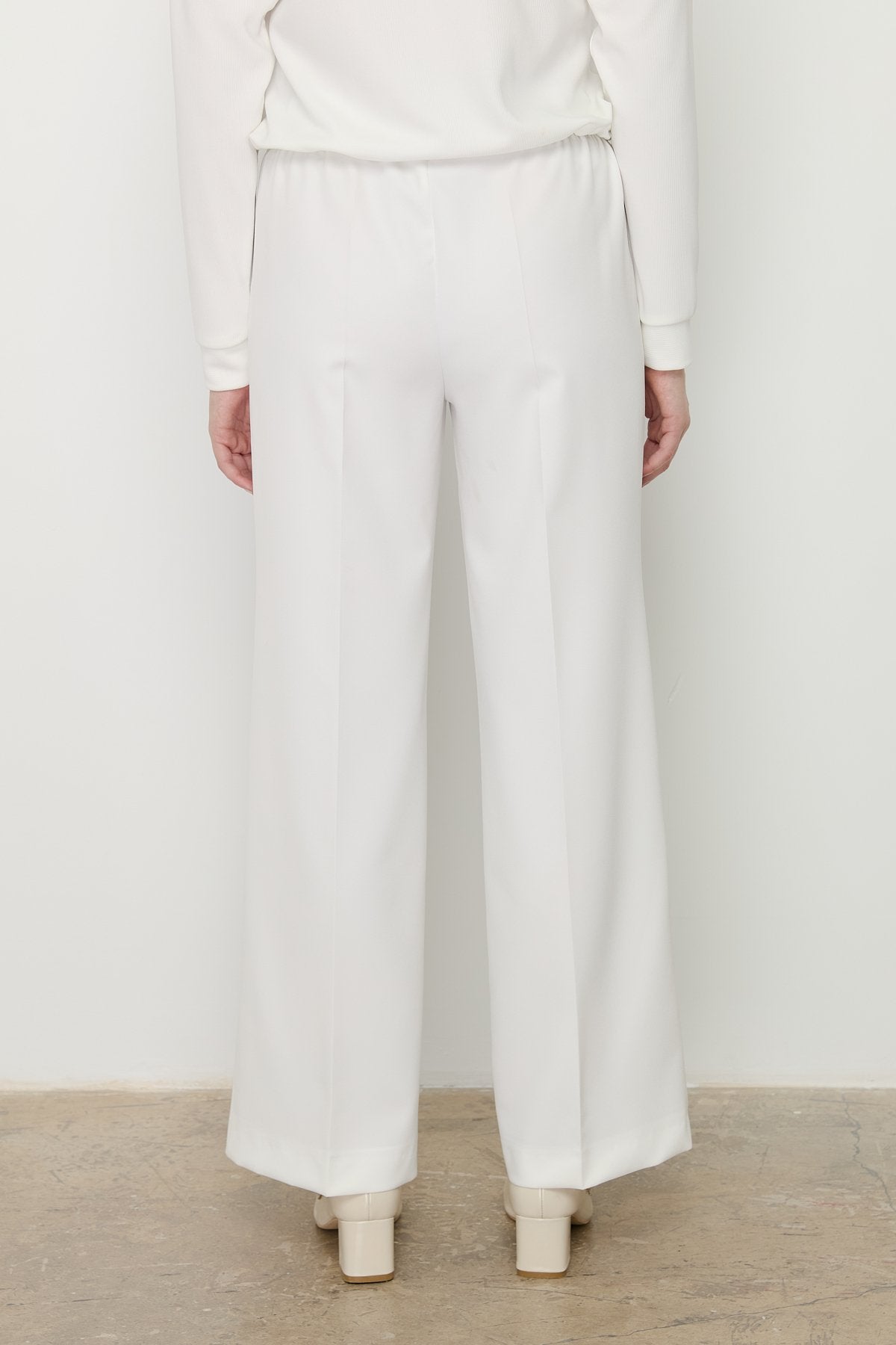 Beli Lastikli Culotte Pantolon - Ekru