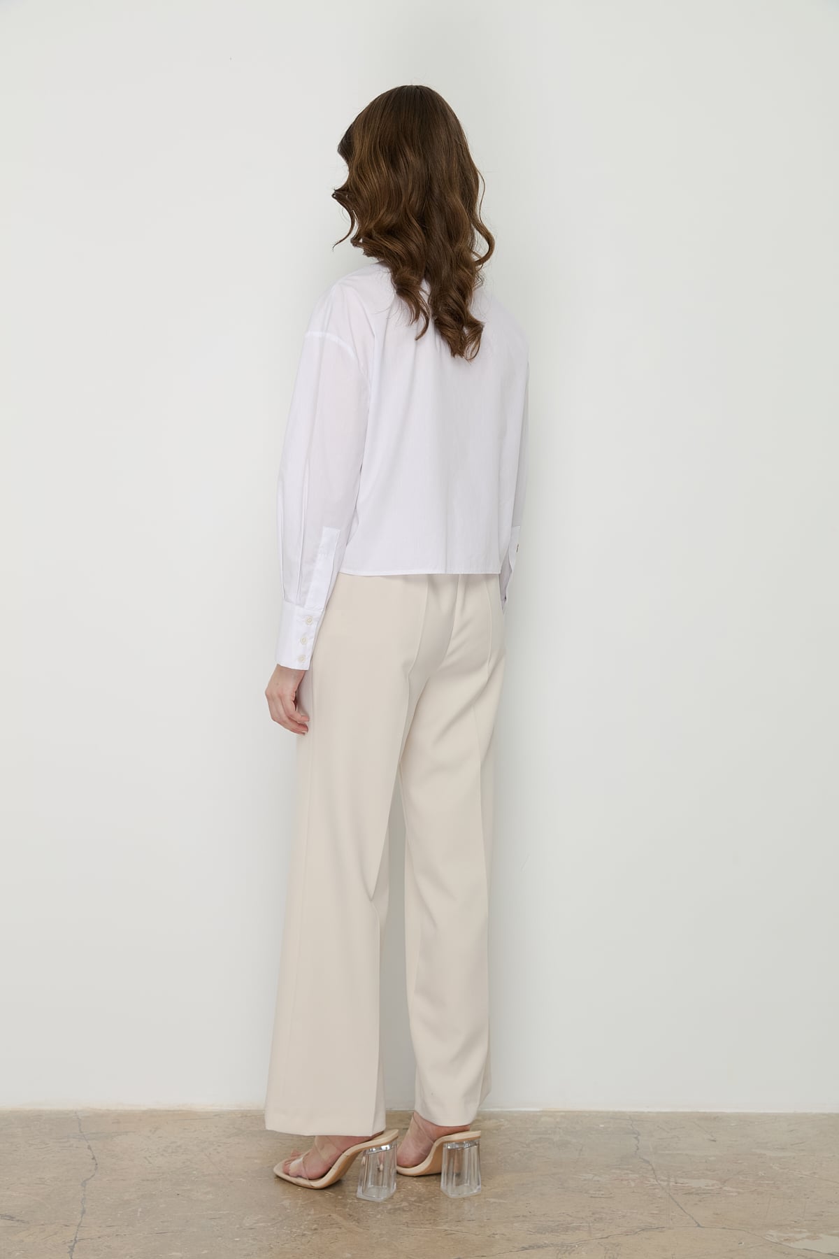 Beli Lastikli Culotte Pantolon - Gri