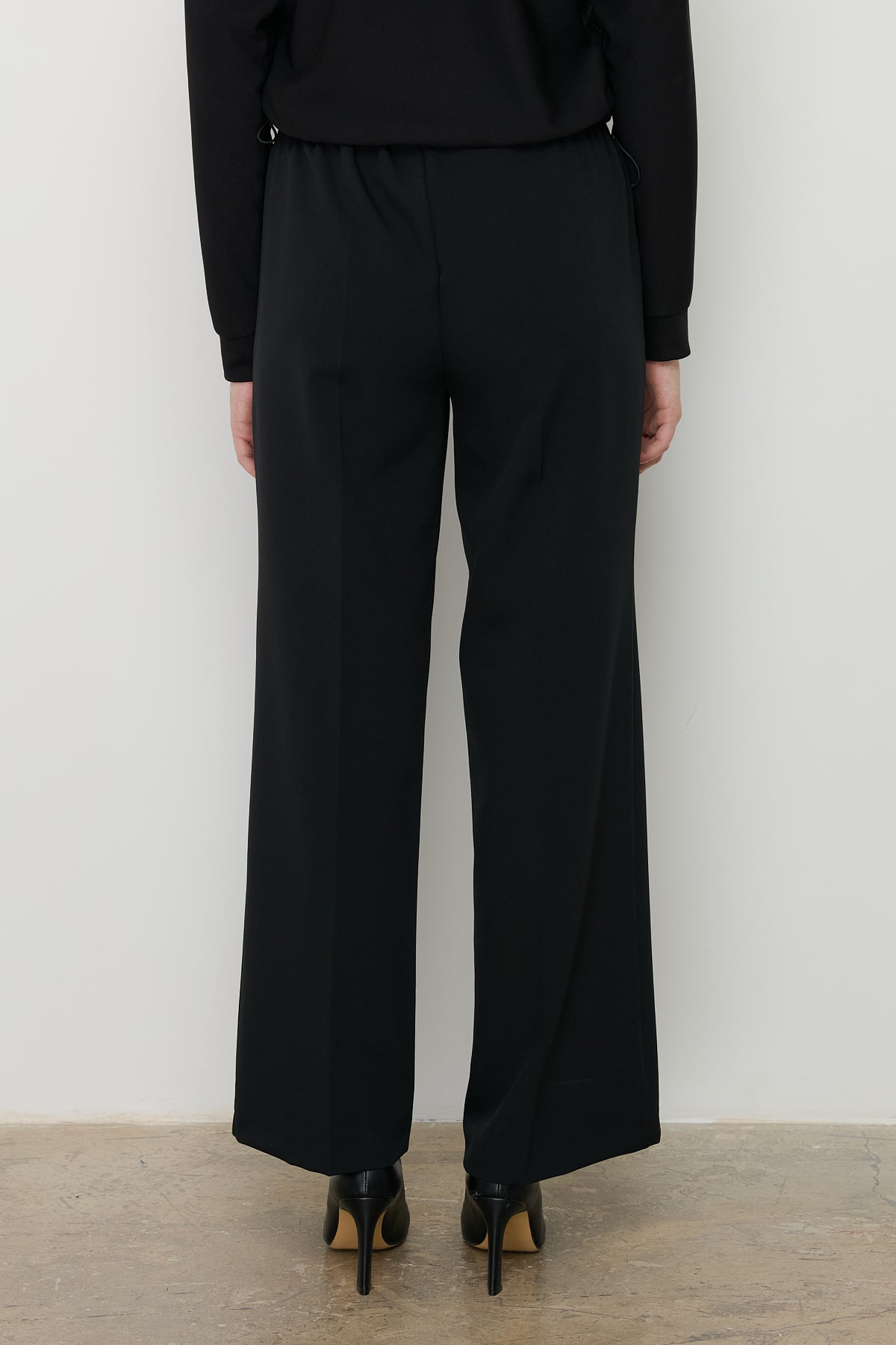 Beli Lastikli Culotte Pantolon - Siyah