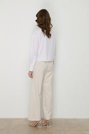 Beli Lastikli Culotte Pantolon - Taş