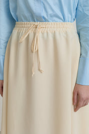 Elasticated Waist Lyocell Basic Skirt - Butter Yellow