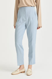 Belted Carrot Pants - Light Blue