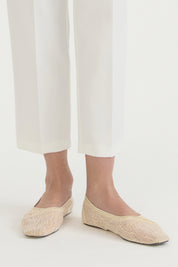 Elasticated Waist Carrot Trousers - Ecru