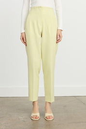 Carrot Pants with Dart Waist and Ironed Grip - Pistachio Green