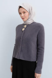 Bellissimo Angora Hırka - Antrasit