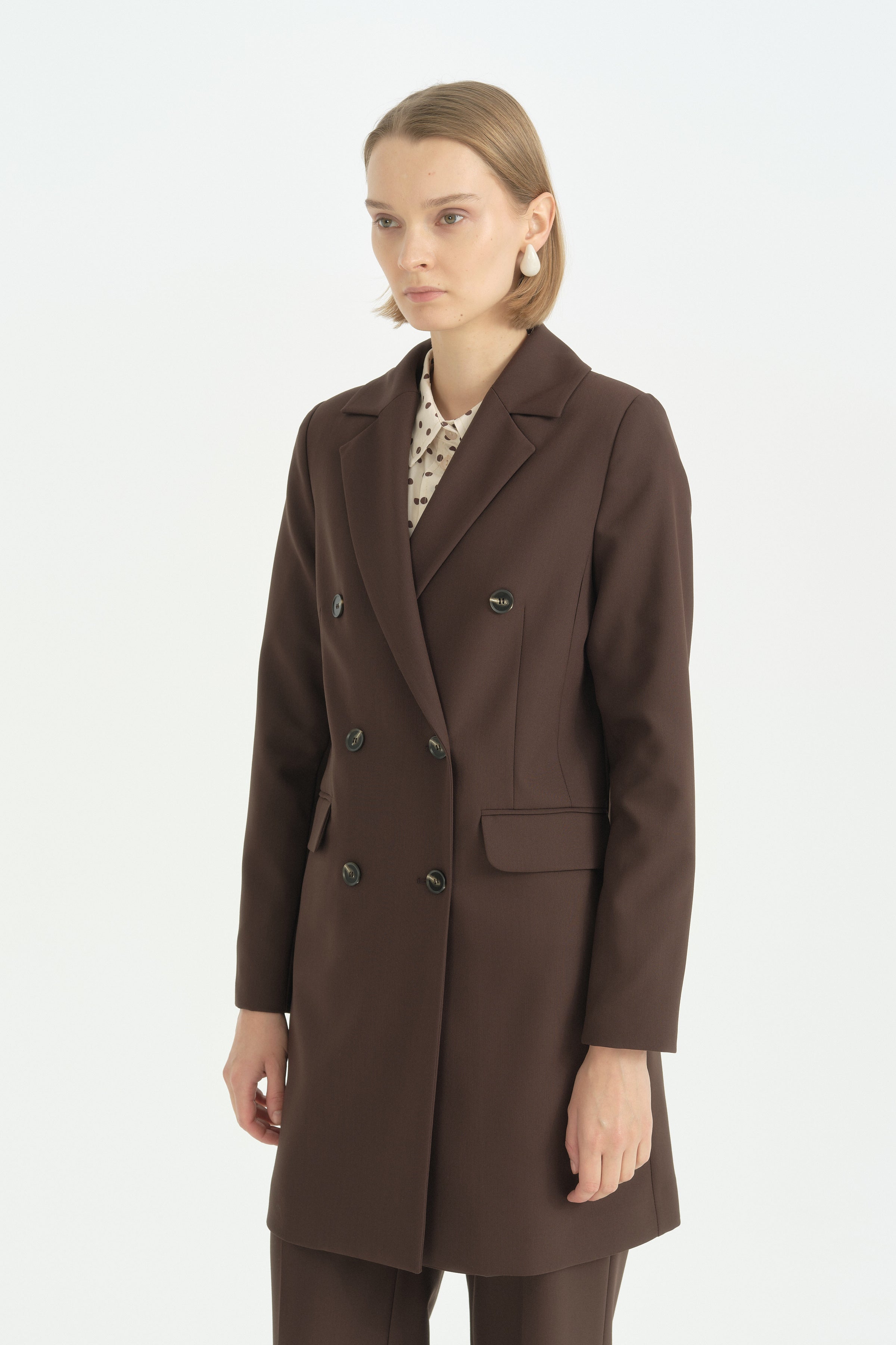 Blazer Ceket - Kahve