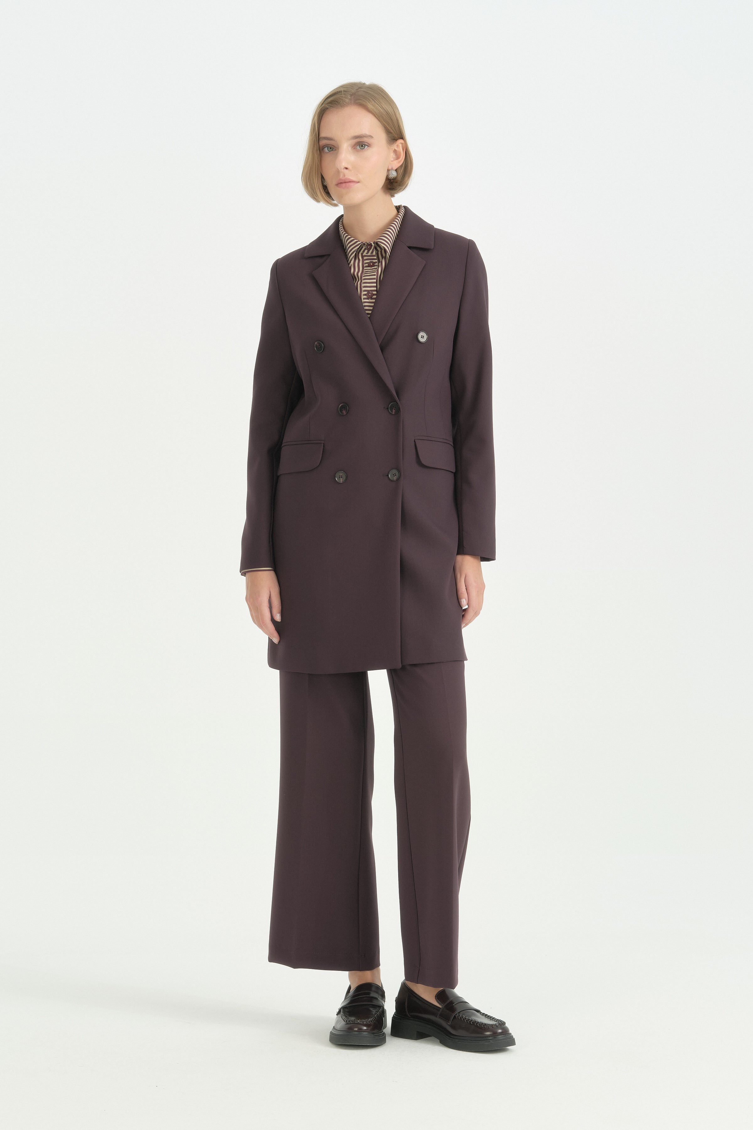 Blazer Ceket - Mürdüm