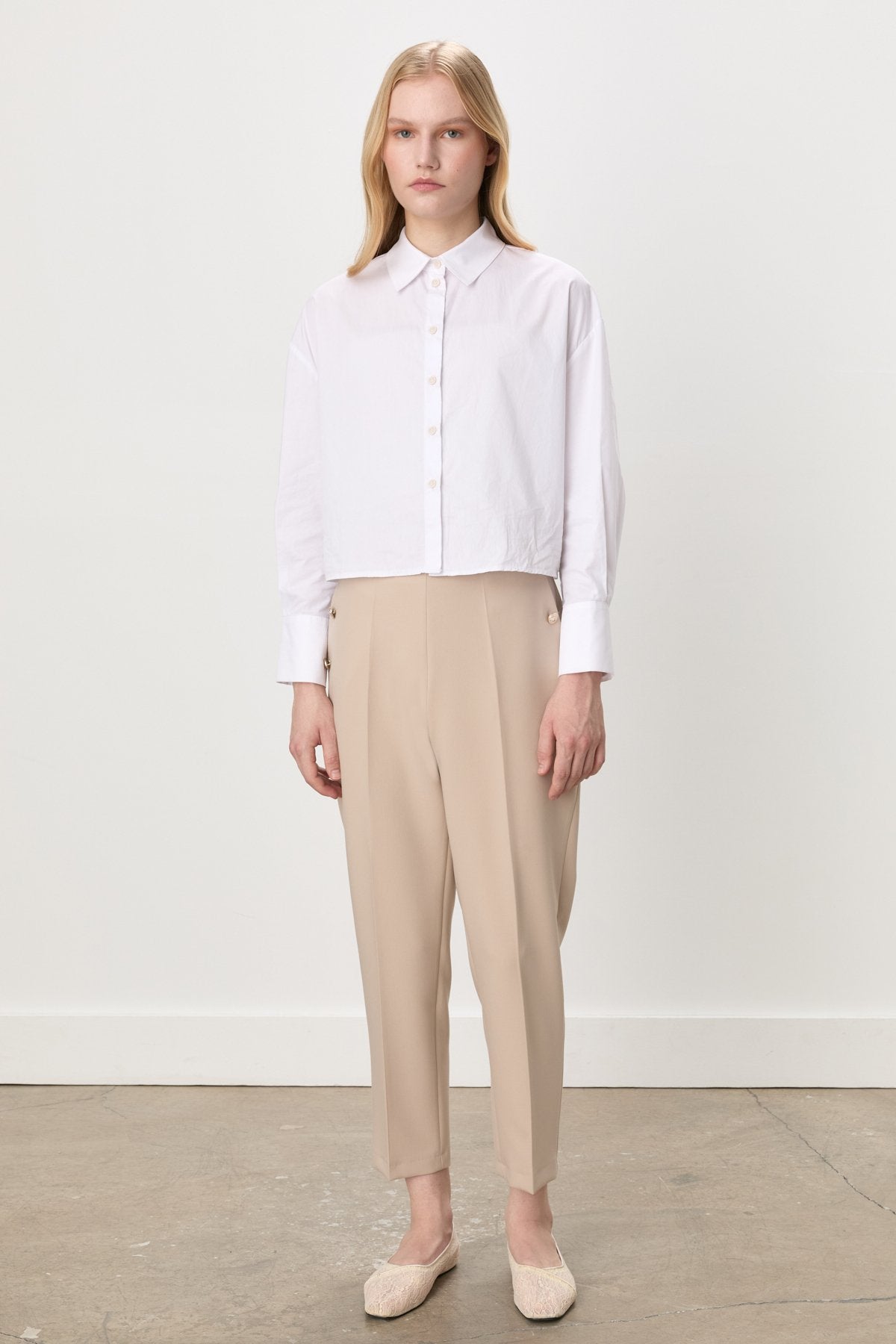 Blazer Viskon Pantolon - Bej
