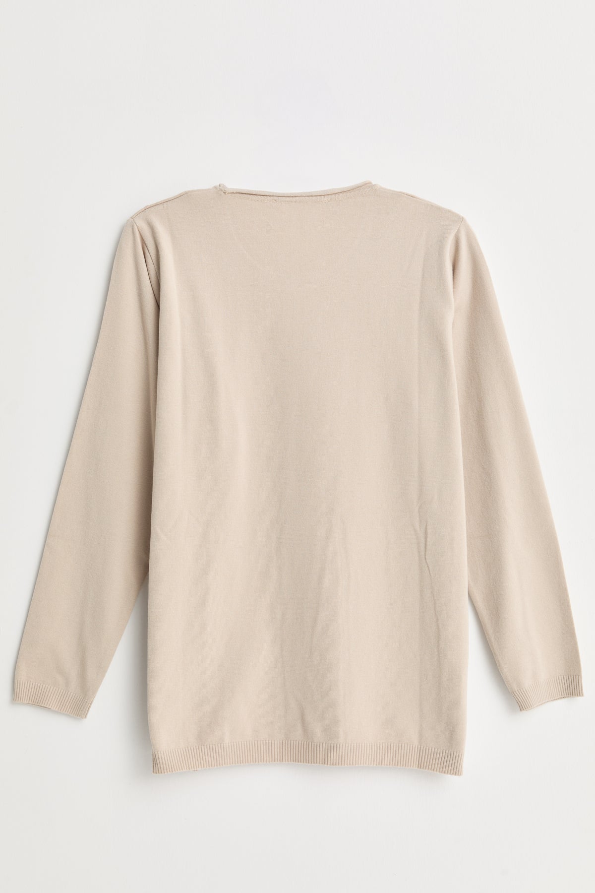 Plus Size Viscose Sweater with Accessory Details - Stone