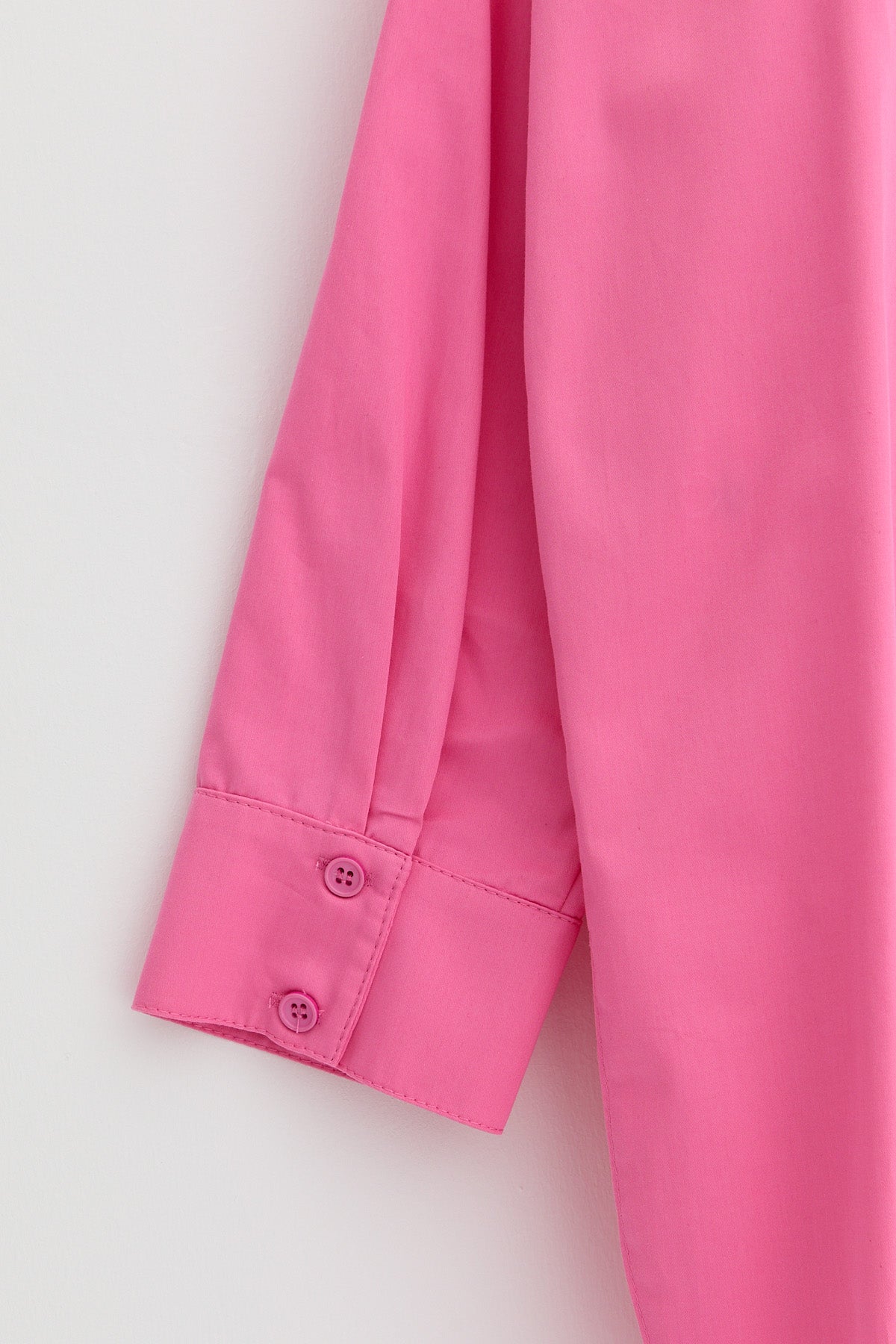 Plus Size Cotton Tunic with Epaulets - Pink