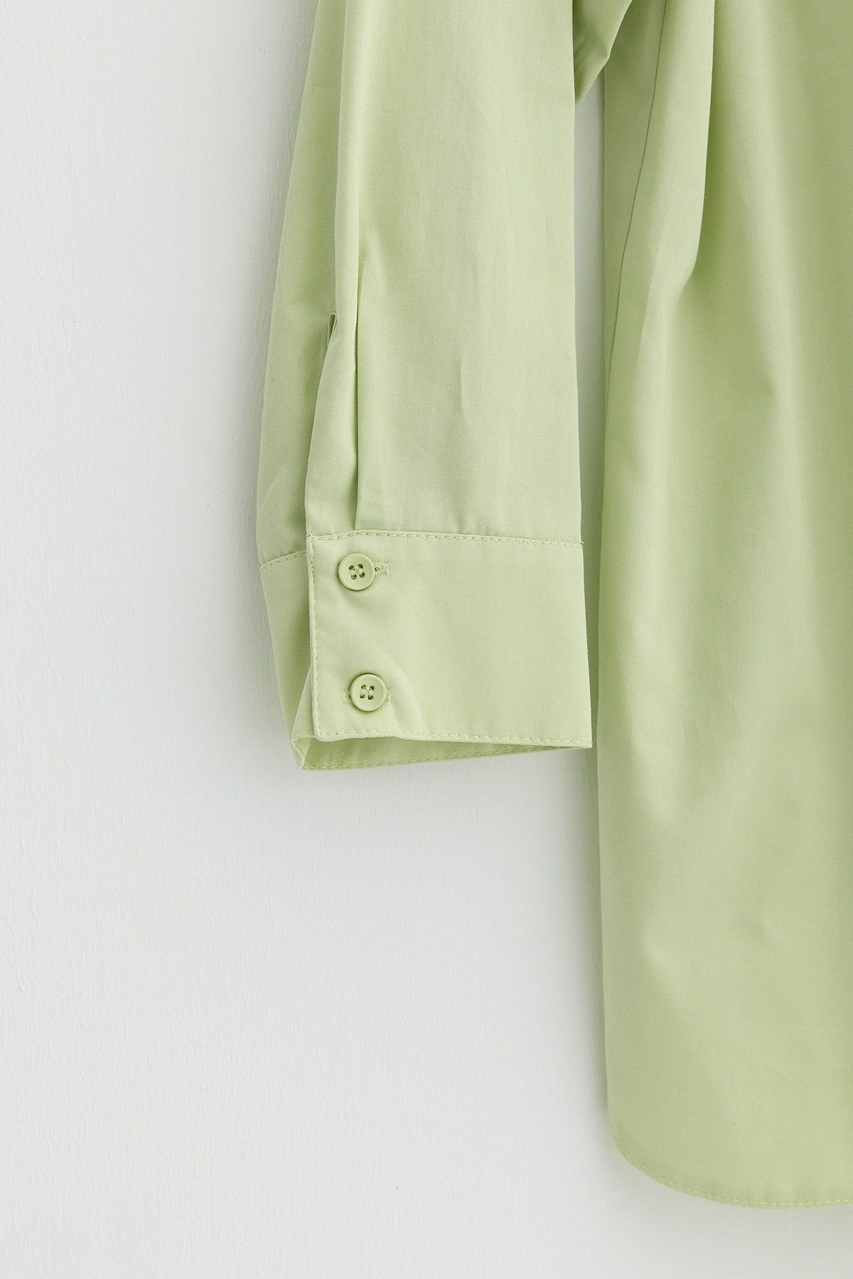 Plus Size Cotton Tunic with Epaulets - Aqua Green