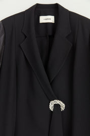 Büyük Beden Balon Kollu Şık Kaftan Takım - Siyah