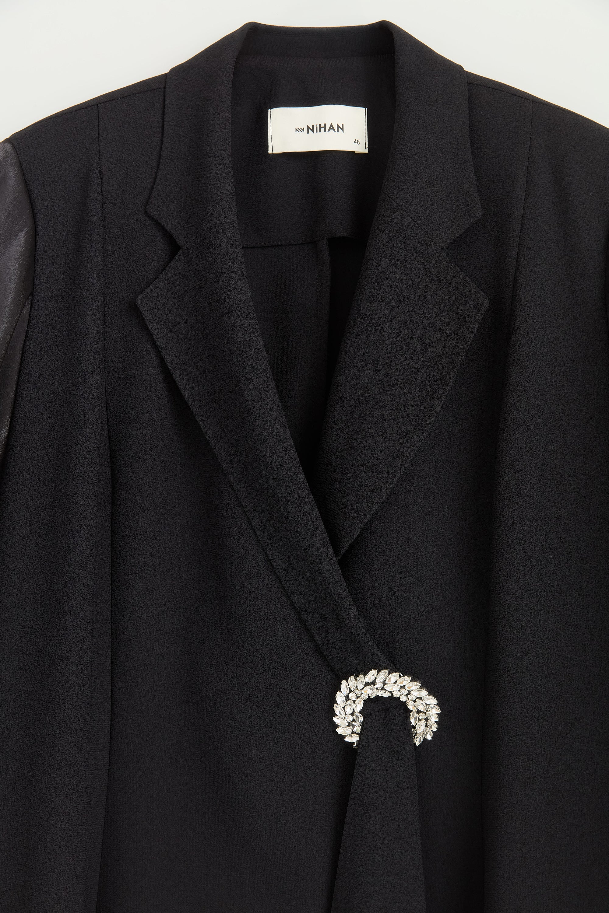 Büyük Beden Balon Kollu Şık Kaftan Takım - Siyah
