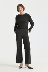 Büyük Beden Basic Örme Rayon Bluz - Siyah