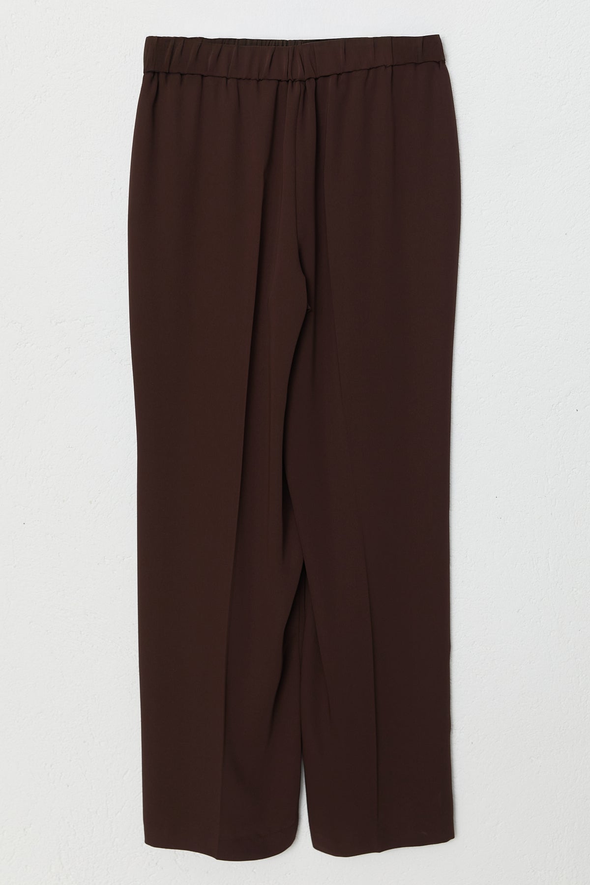 Büyük Beden Beli Lastikli Bol Paça Pantolon - Kahve