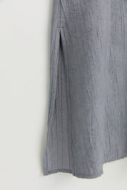 Büyük Beden Kolu Ayarlamalı Safari Rayon Tunik - Gri