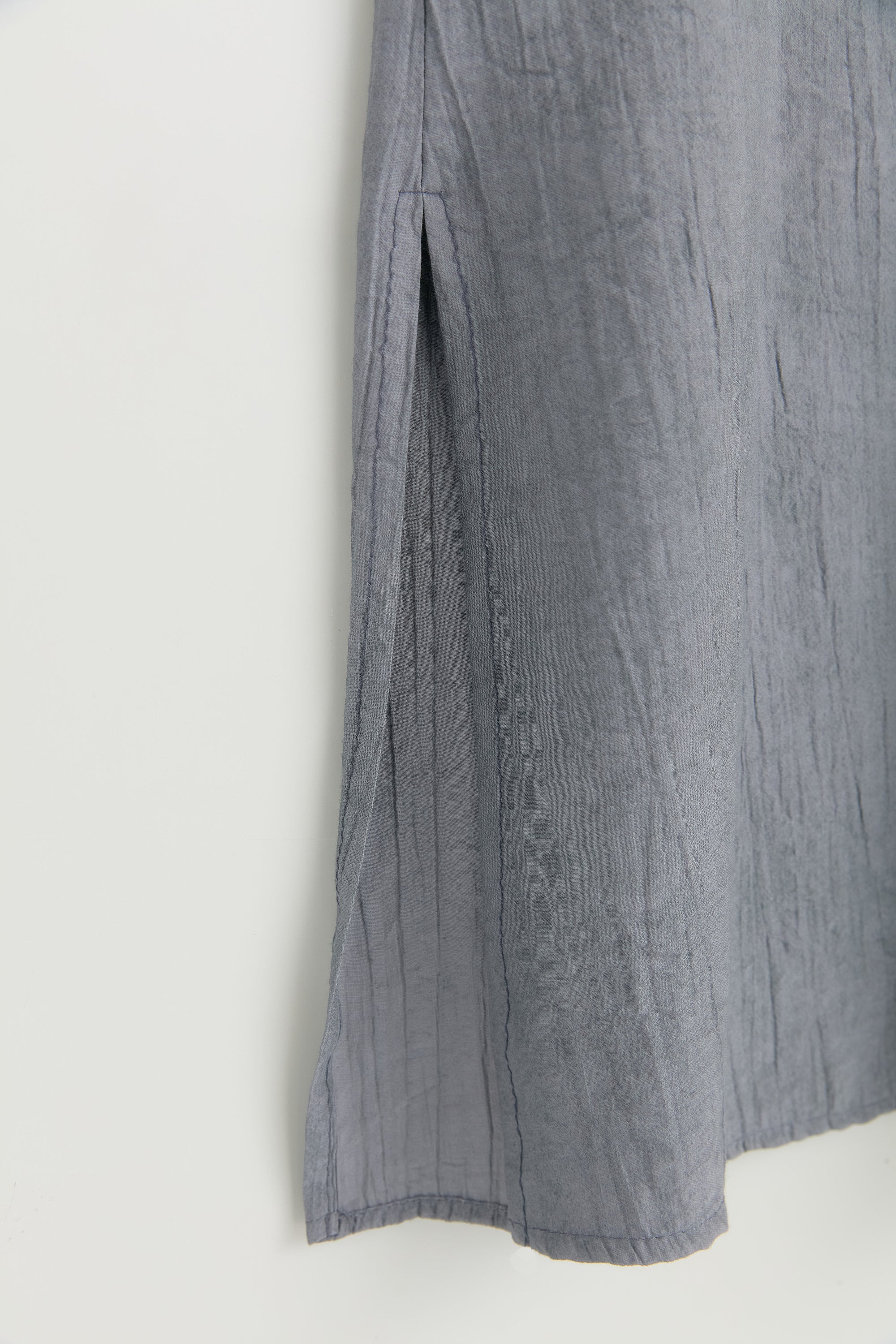 Büyük Beden Kolu Ayarlamalı Safari Rayon Tunik - Gri