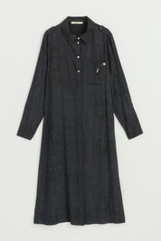 Büyük Beden Kolu Ayarlamalı Safari Rayon Tunik - Siyah