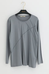 Plus Size Cotton Blouse - Grey
