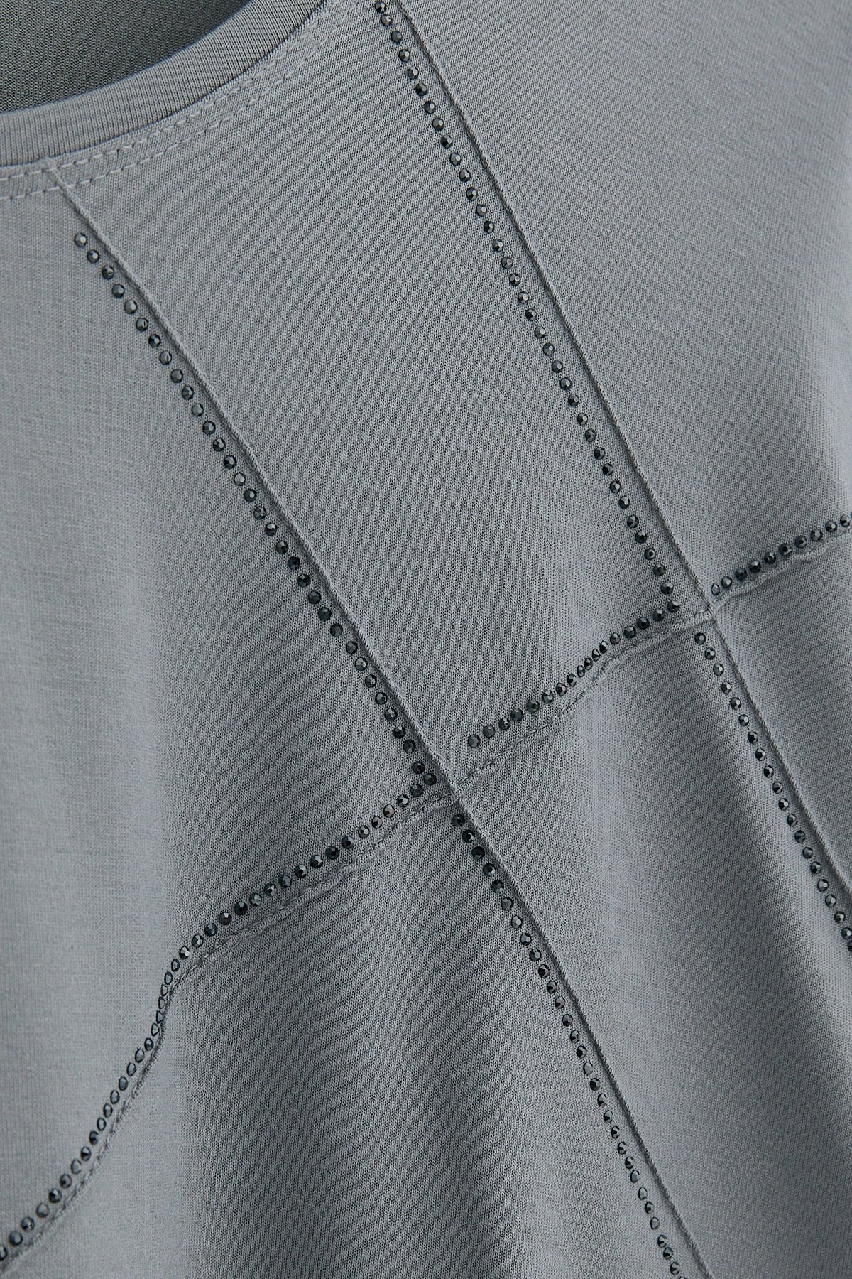 Plus Size Cotton Blouse - Grey