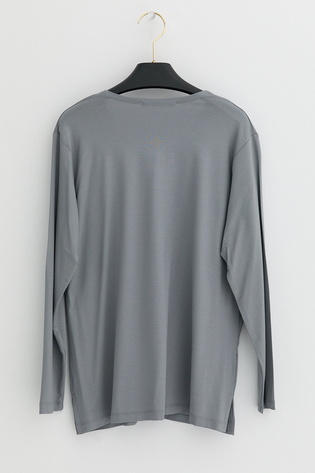 Plus Size Cotton Blouse - Grey