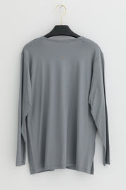 Plus Size Cotton Blouse - Grey