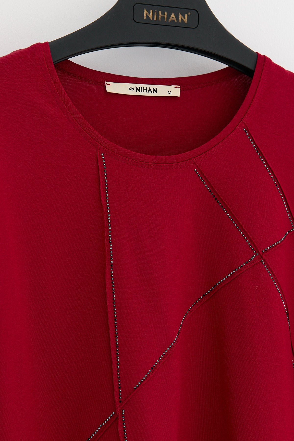 Plus Size Cotton Blouse - Red