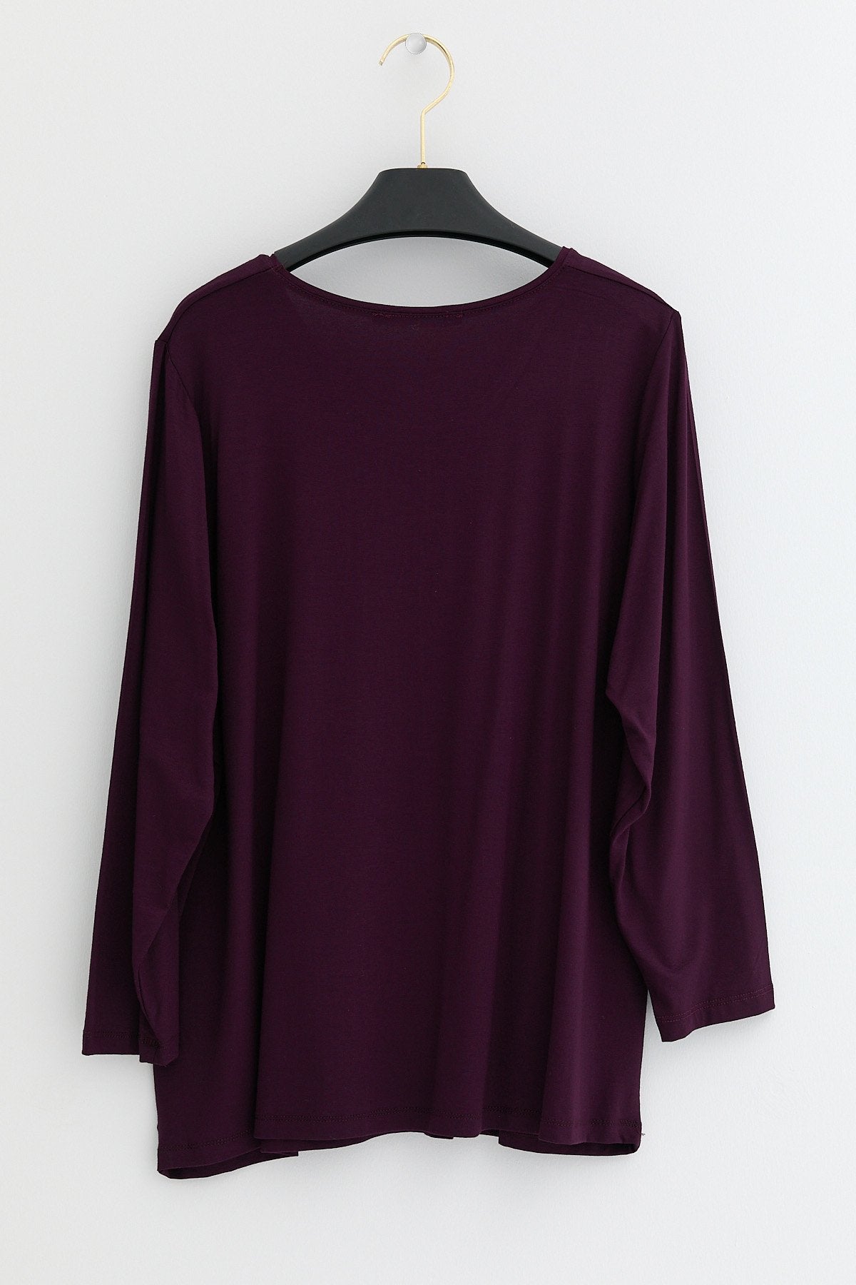 Plus Size Cotton Blouse - Plum