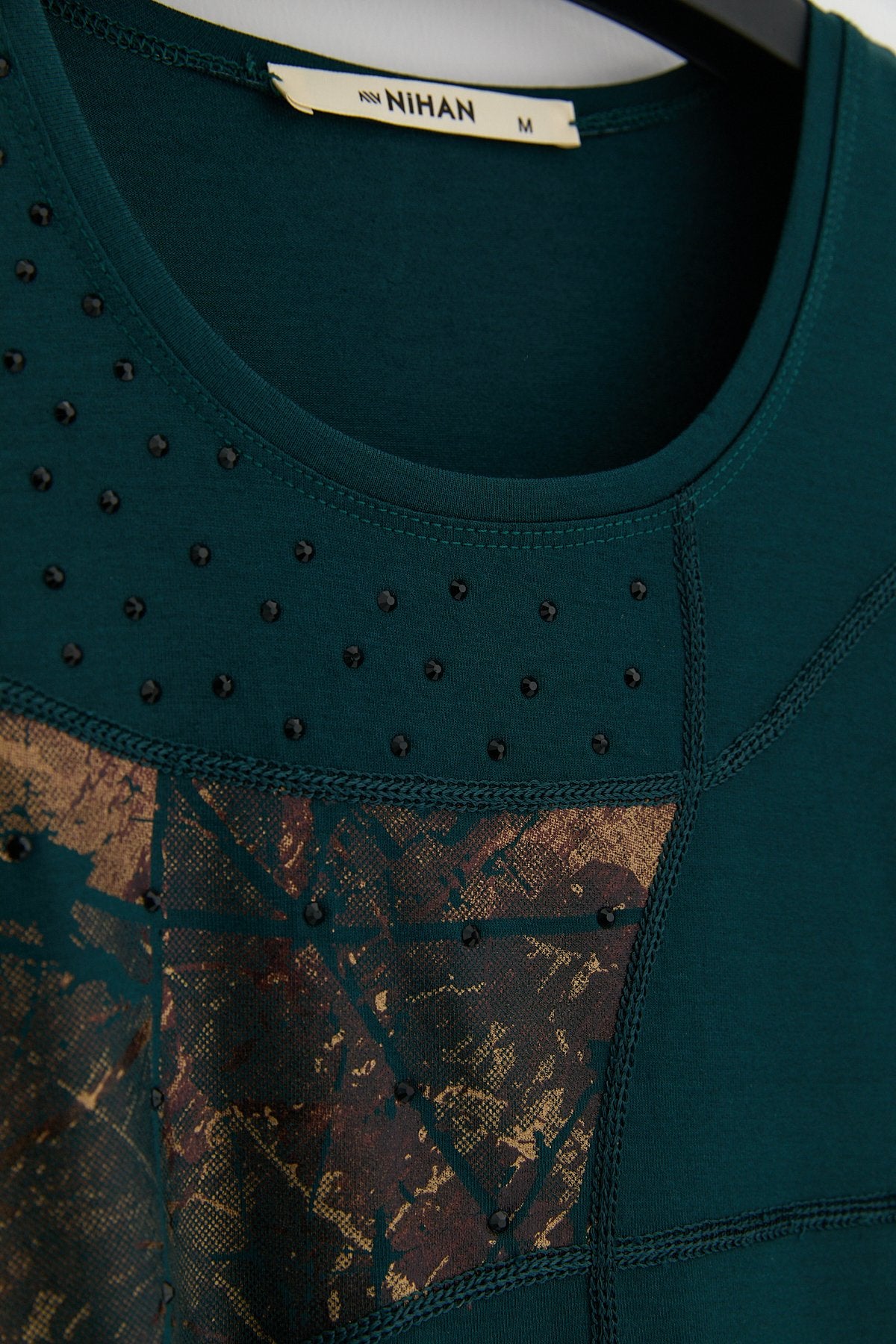 Plus Size Cotton Blouse - Petrol