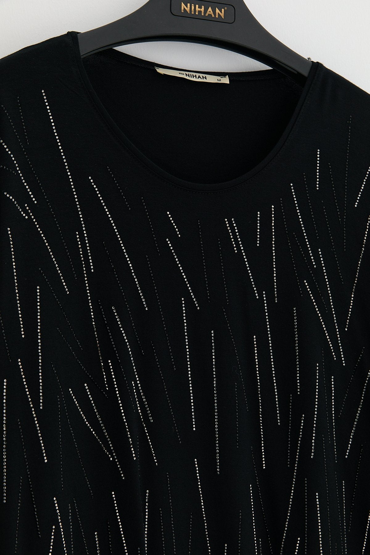 Plus Size Cotton Blouse - Black