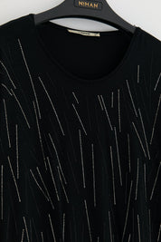 Plus Size Cotton Blouse - Black