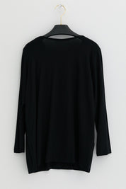 Plus Size Cotton Blouse - Black