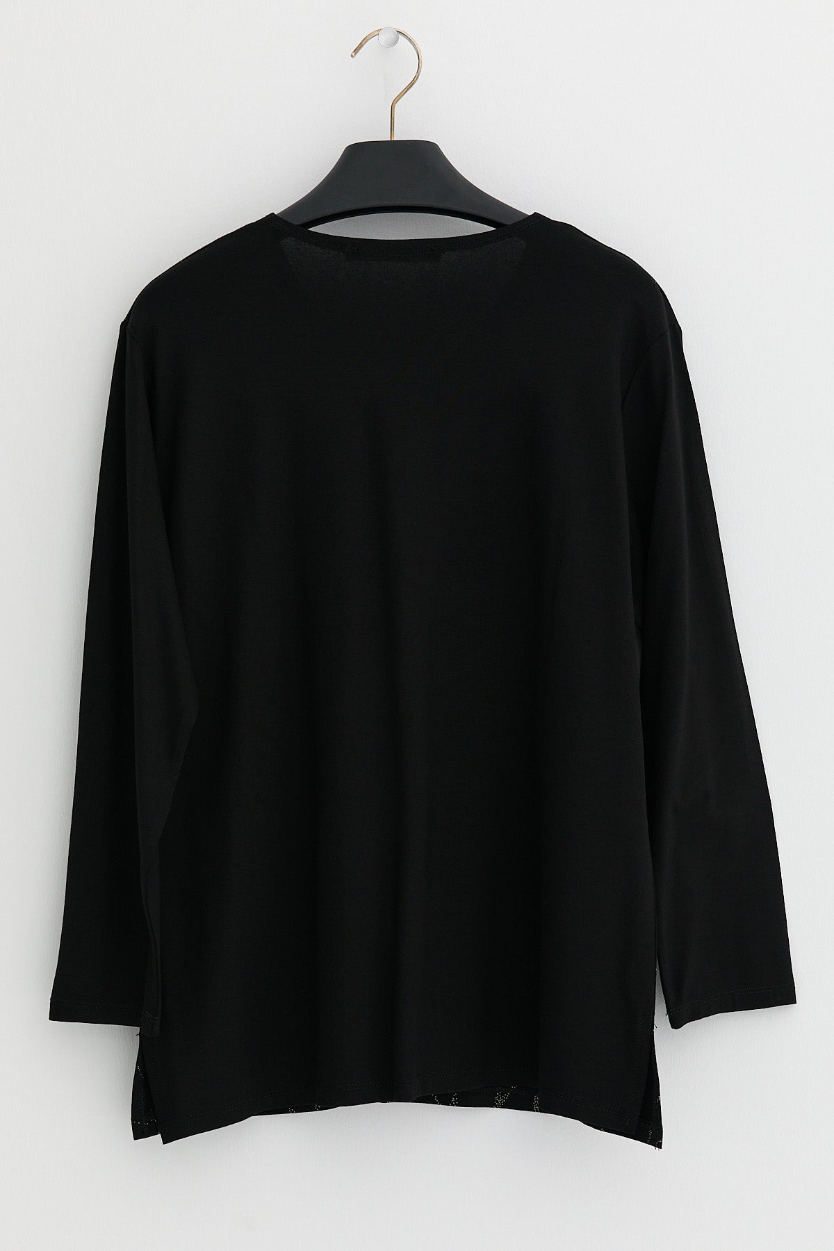 Plus Size Cotton Blouse - Black