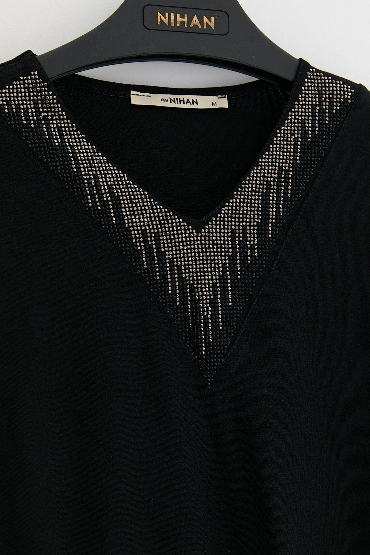 Plus Size Cotton Blouse - Black